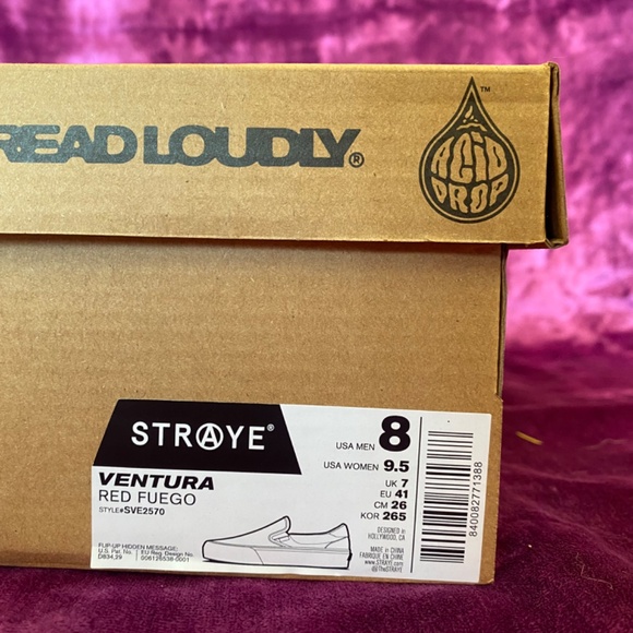 STRAYE Ventura slip-on skate shoes in Red Fuego - Picture 9 of 10